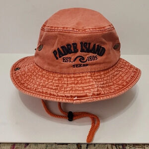 Lucky 7 Womens Burnt Orange Padre Island Outdoor Hat Camping Fishing, sz Sm/MD